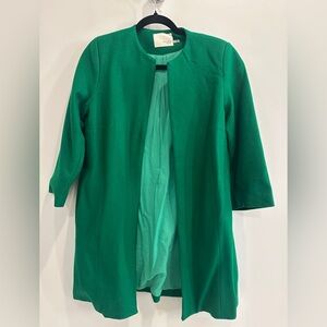 Rhyme & Echo Vibrant Green Women's Front Open Coat